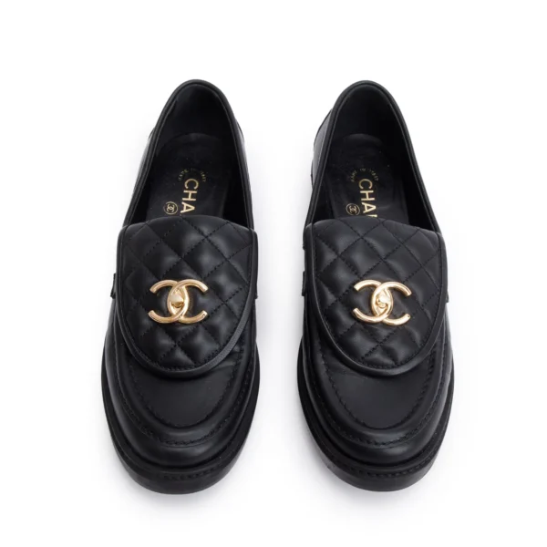 Chanel Black Leather Loafer