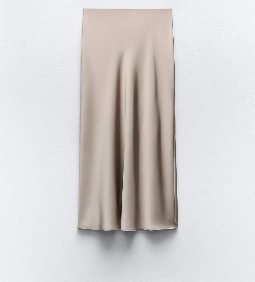 Zr Design Elegant Satin Fabric Skirt - Image 3