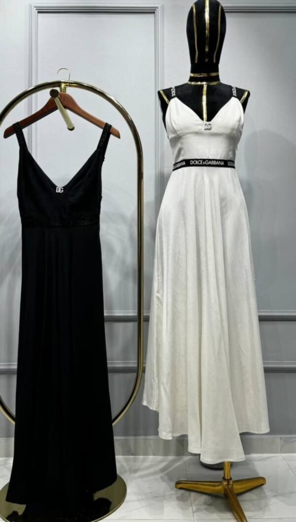 Dolce & Gabbana Belt Detail V-Neck Dress