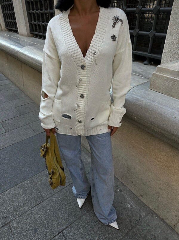Stylish Cardigan with Accessories - Image 5