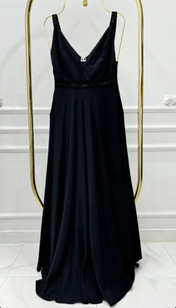 Dolce & Gabbana Belt Detail V-Neck Dress - Image 4