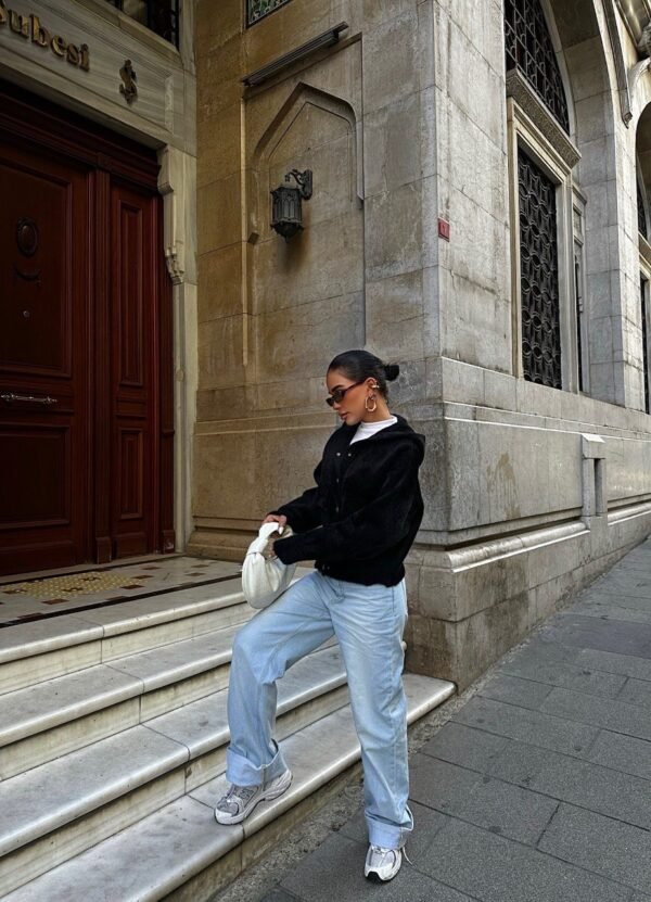 Hooded Cotton Knit Cardigan - Image 3