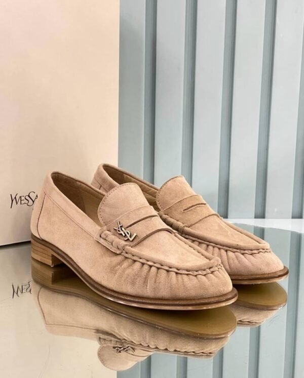 YSL Suede Beige Loafer - Image 2