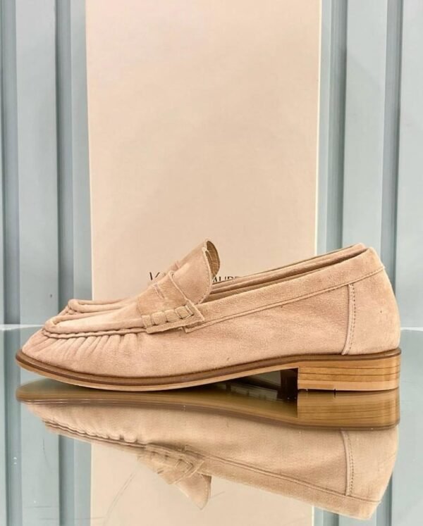 YSL Suede Beige Loafer - Image 3