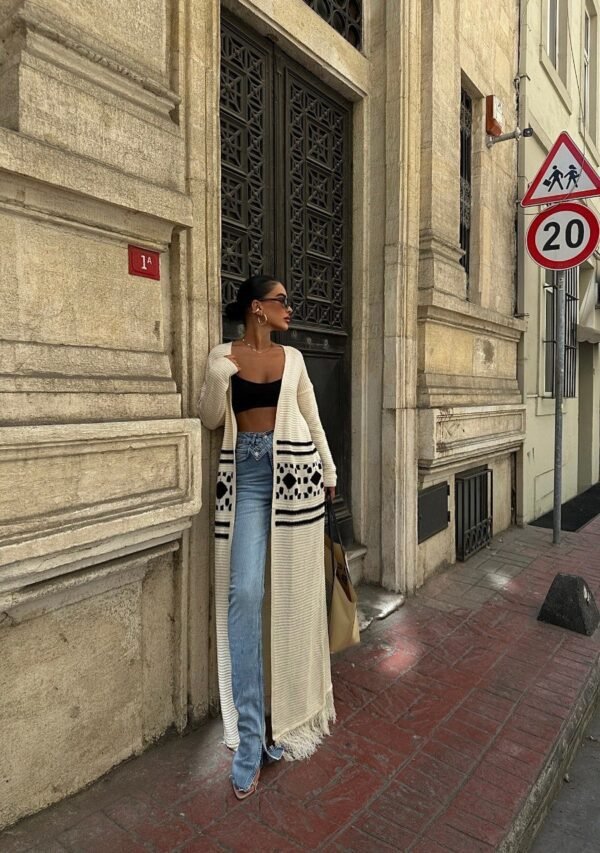 Ethnic Pattern Long Cardigan - Image 2