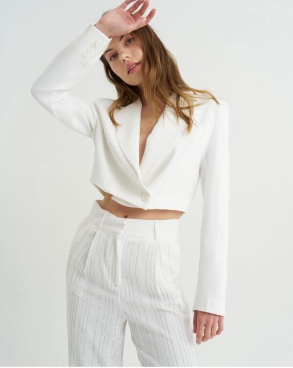 Palazzo Pants with Stone Details - Image 4