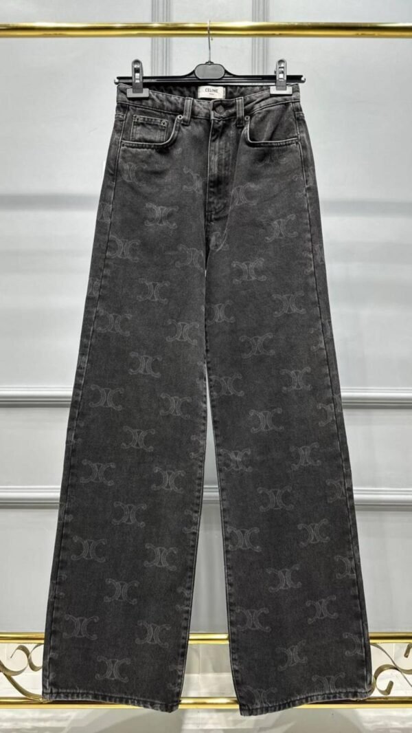 CELINE BLACK EMBLEM JEANS - Image 2