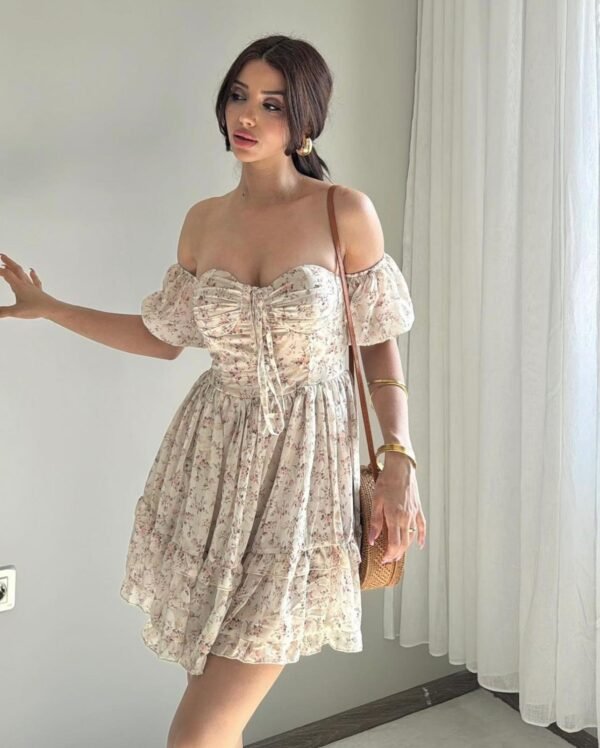 FLORAL RUFFLED DRESS - Image 3