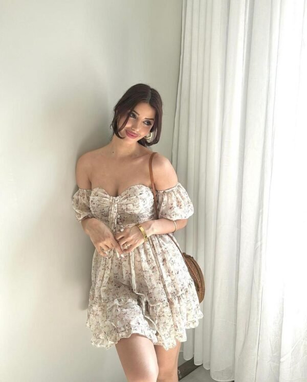 FLORAL RUFFLED DRESS