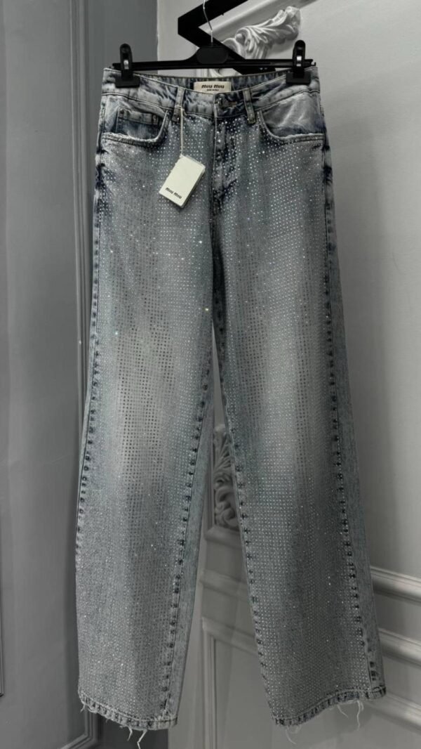 Miu Miu Stone Denim Pants - Image 5