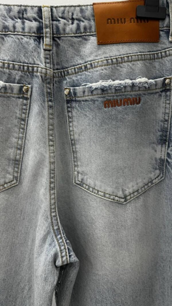 Miu Miu Stone Denim Pants - Image 2