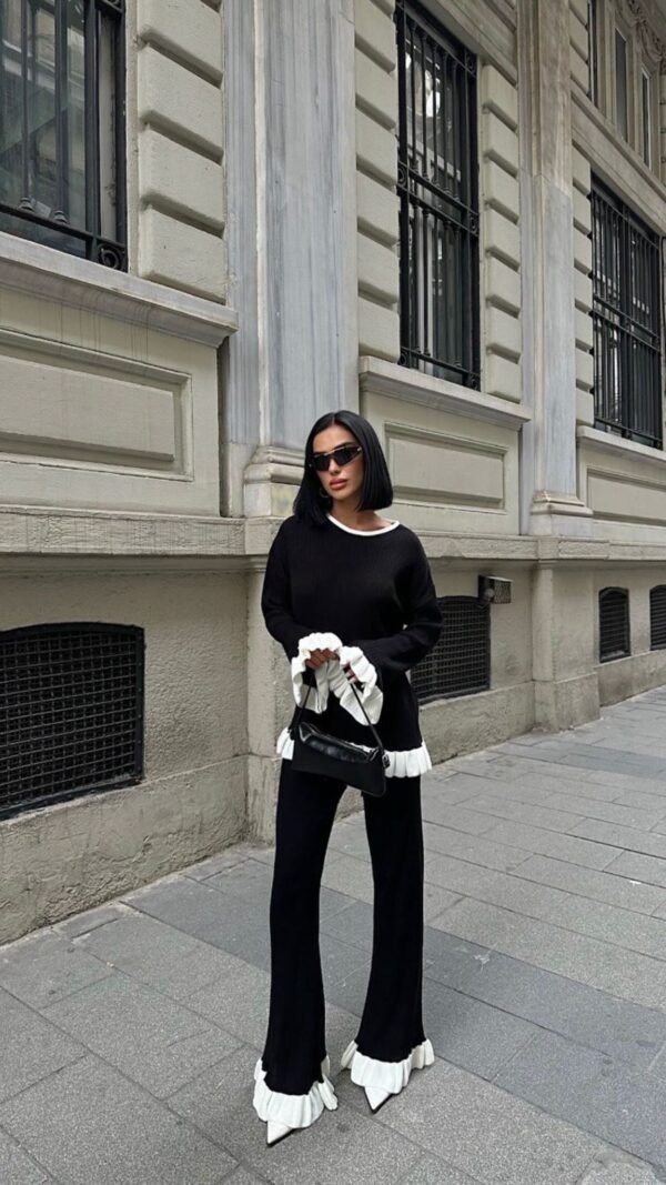 Knitwear Ruffle Detailed Suit - Image 8