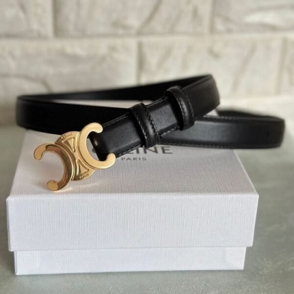 Celine Small Leather Black Belt - Image 2
