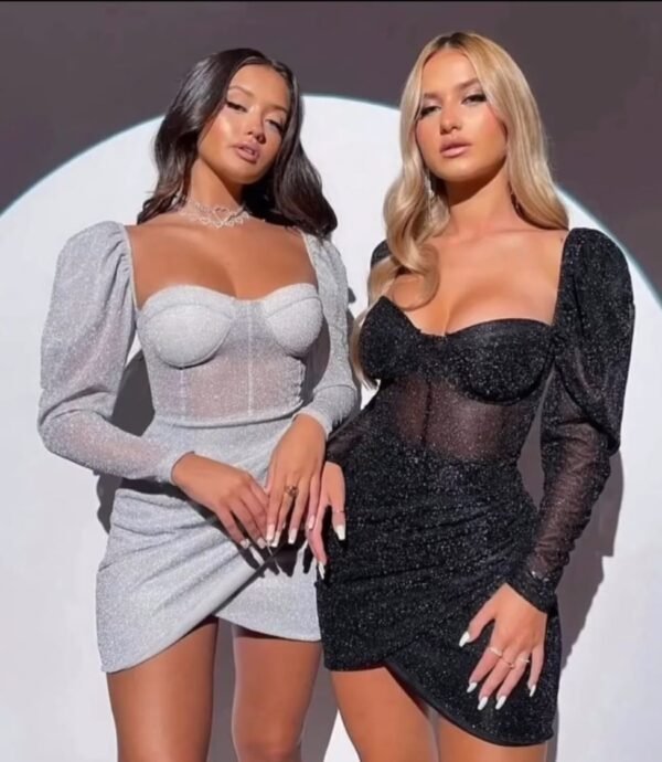 Corset Glitter Mini Dress