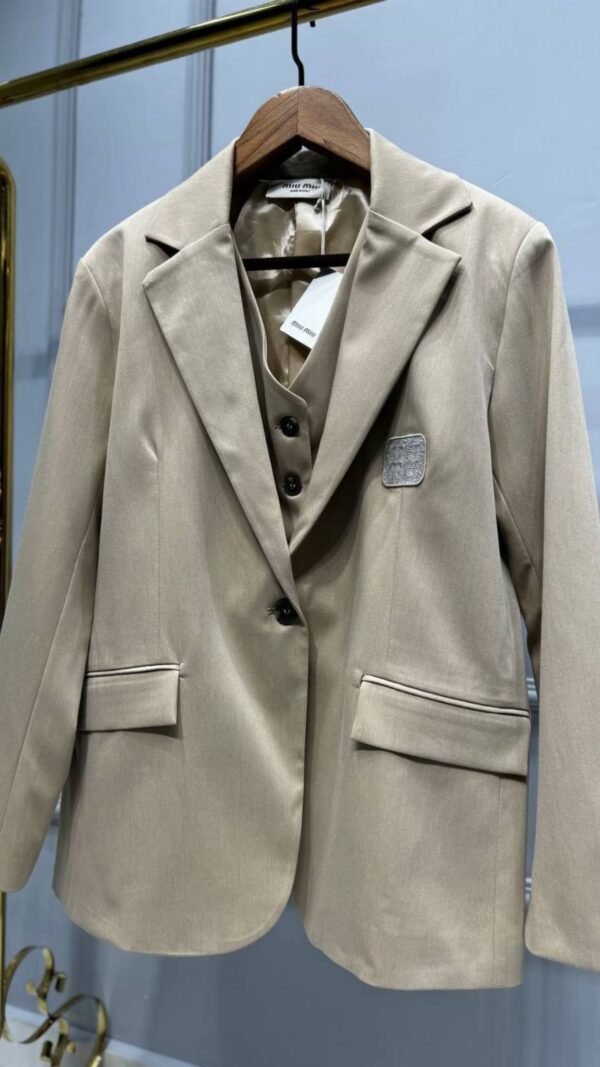 Miu Miu Blazer Jacket Short Skirt Set - Image 2
