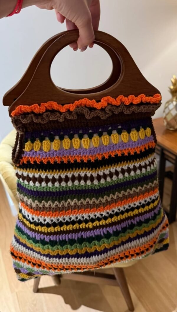 Handmade Multicolor Crochet Bag