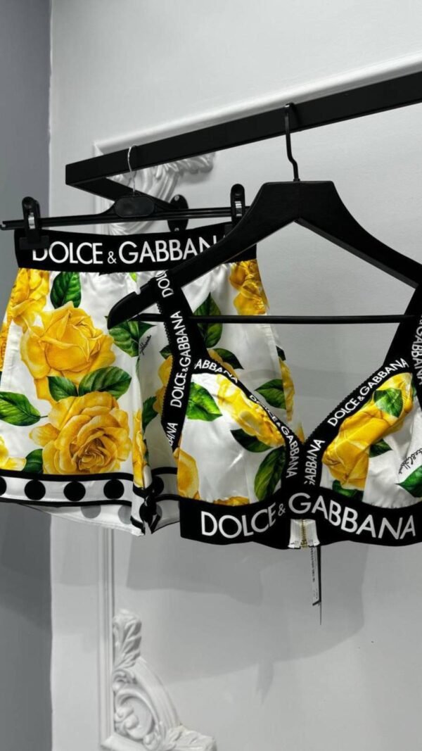Dolce Gabbana Floral Print Satin Set