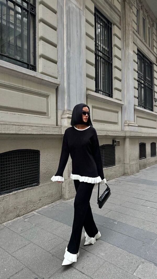 Knitwear Ruffle Detailed Suit - Image 7