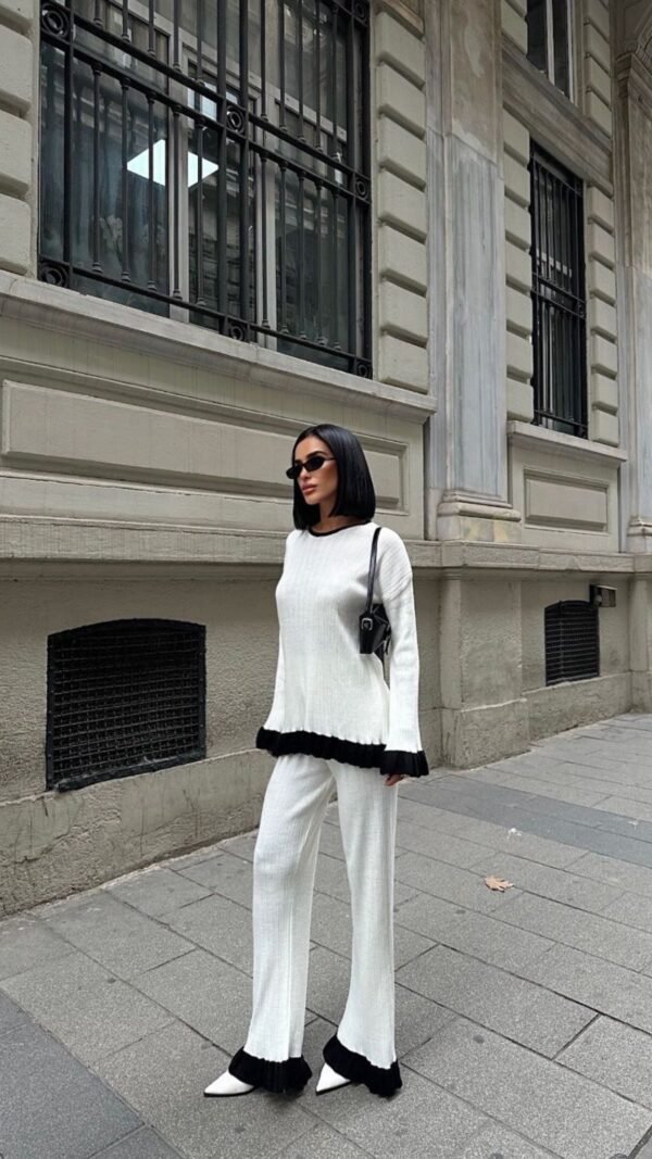 Knitwear Ruffle Detailed Suit - Image 2