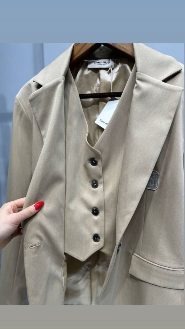 Miu Miu Blazer Jacket Short Skirt Set - Image 3