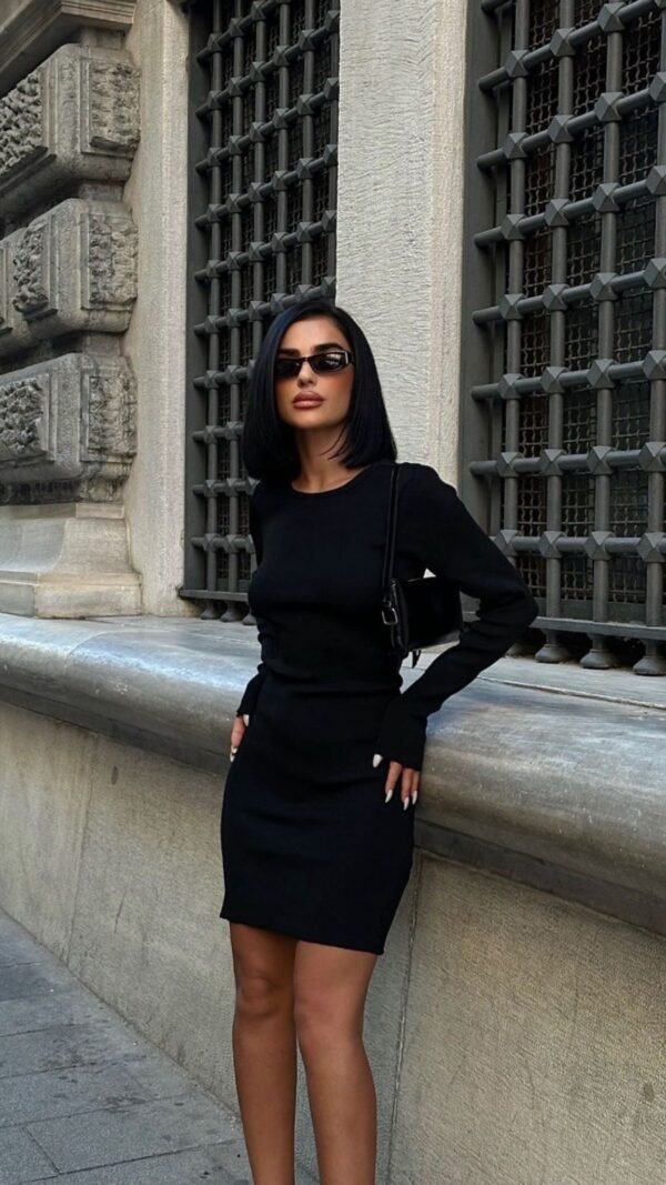 Black Mini Dress With Backless