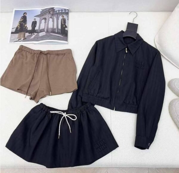 Miu Miu Shorts Skirt Jacket Set - Image 2