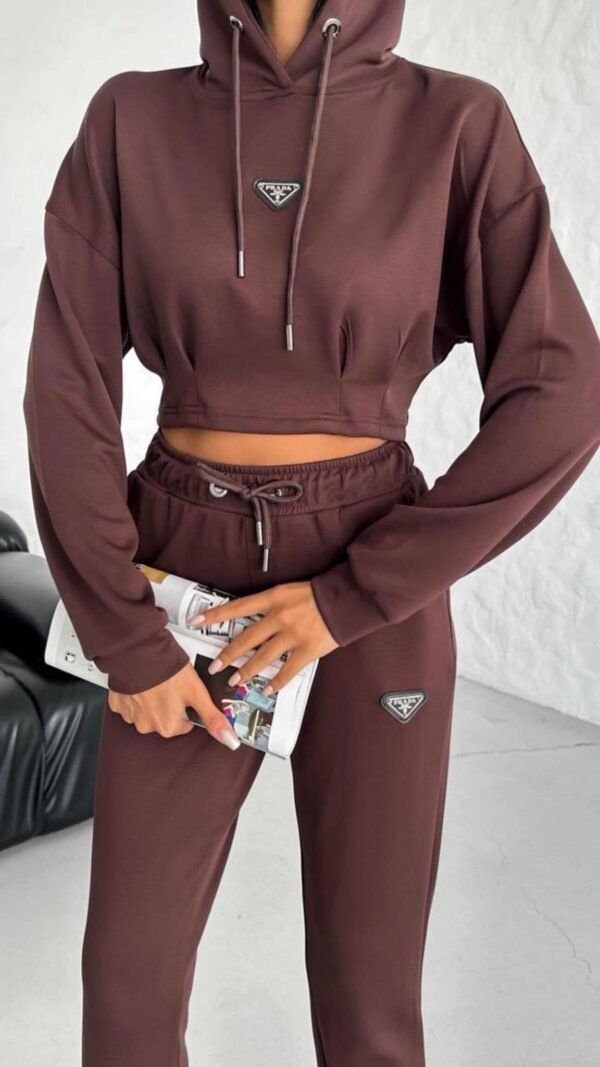 Prada Crop Top Sports Set