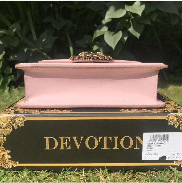 Dolce Gabbana Smooth Devotion Bag In Pale Pink - Image 5