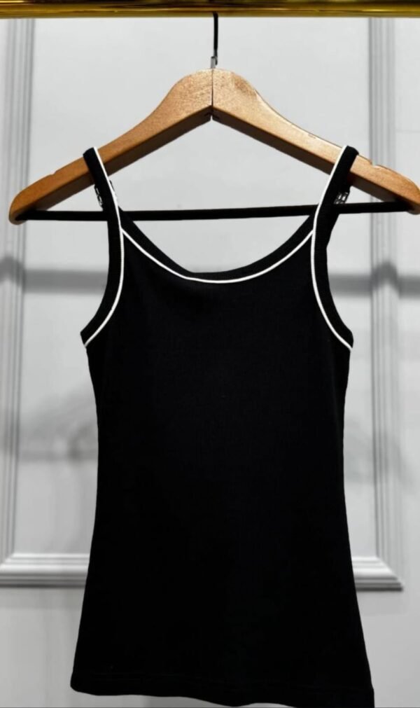 Miu Miu Stripe Trim Cashmere Tank Top - Image 5