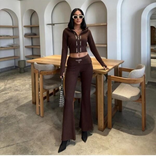 Chanel Knitted Zipper Suit