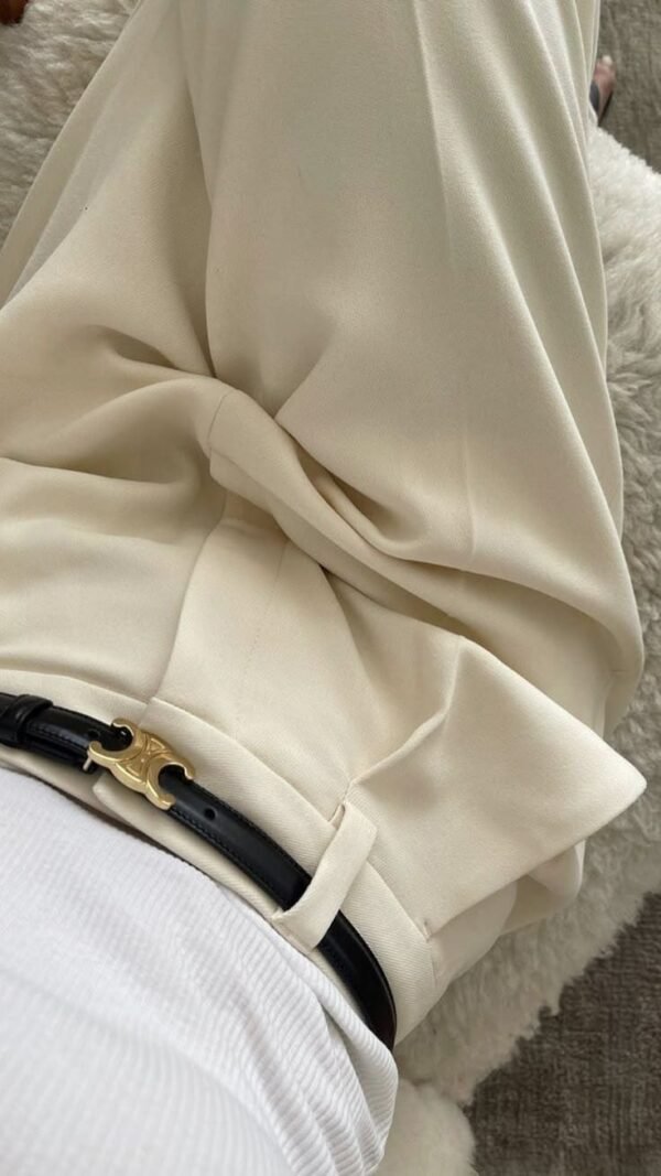 Celine Small Leather Black Belt