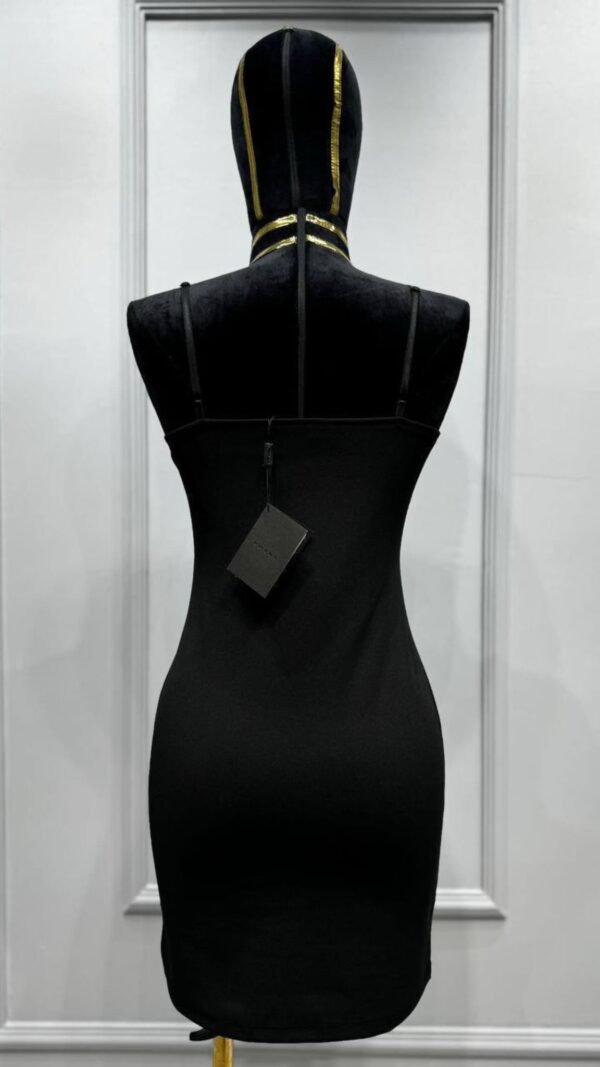 Prada Rhinestone Black Short Dress - Image 4