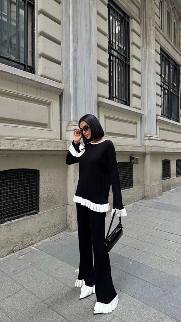 Knitwear Ruffle Detailed Suit - Image 6