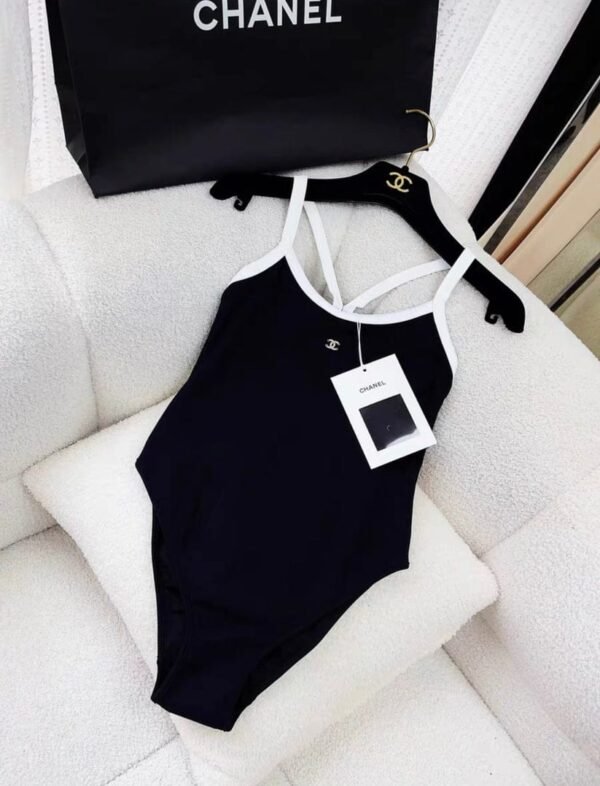 Chanel Black One Piece Swimsuit