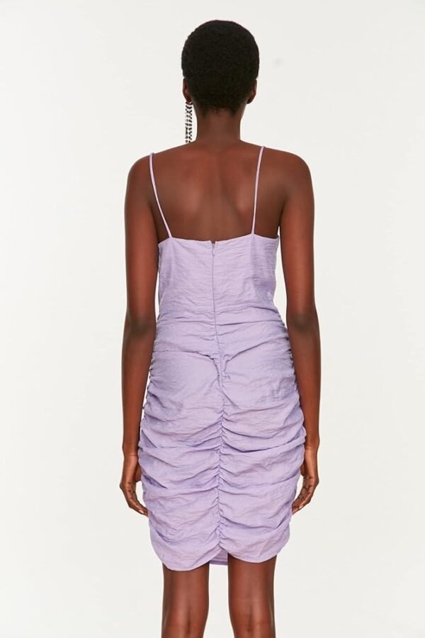 Strappy Pleated Mini Dress - Image 3