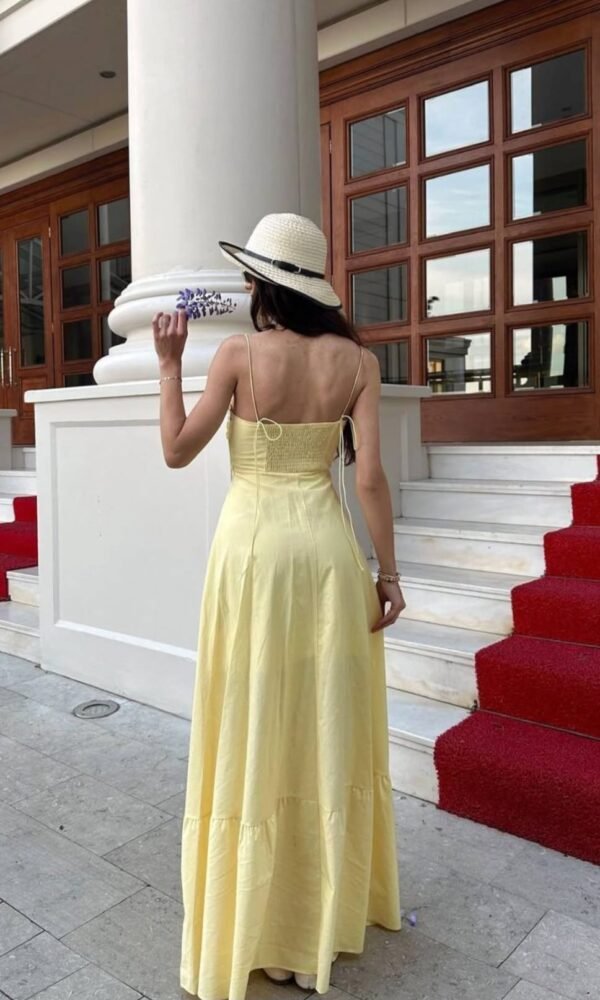 Thin Straps And Ruffle Detail Long Dress - Image 5