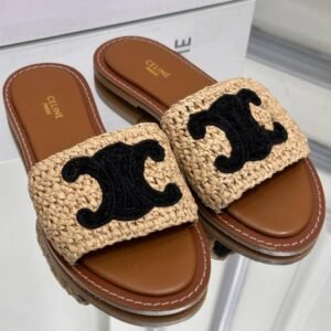 Celine Triomphe Flat Slippers