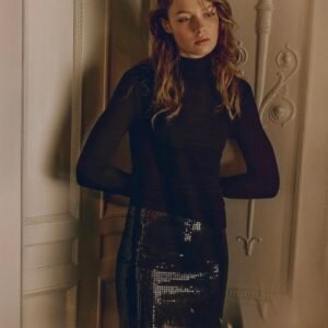 Full Sequin Midi Skirt