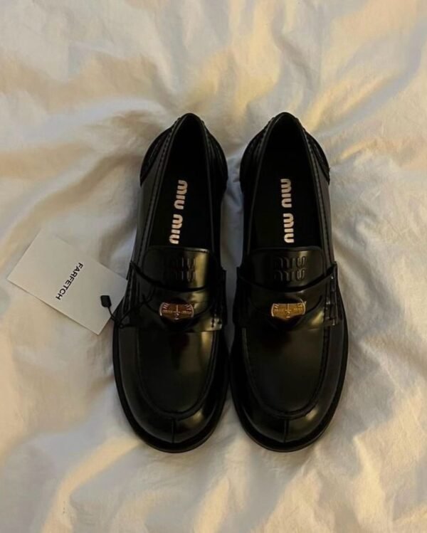 Miu Miu Leather Loafers - Image 2