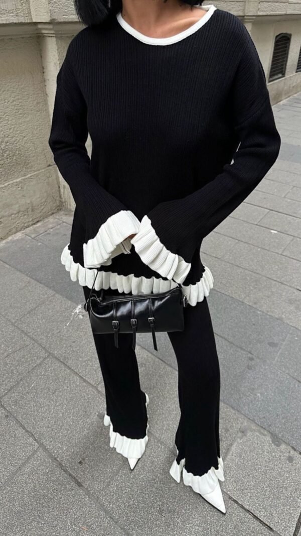 Knitwear Ruffle Detailed Suit - Image 9