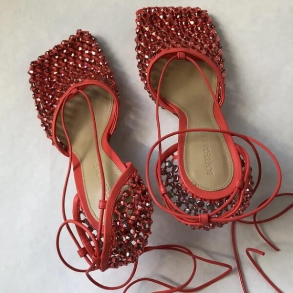 Bottega Veneta Rhinestone Heels - Image 3