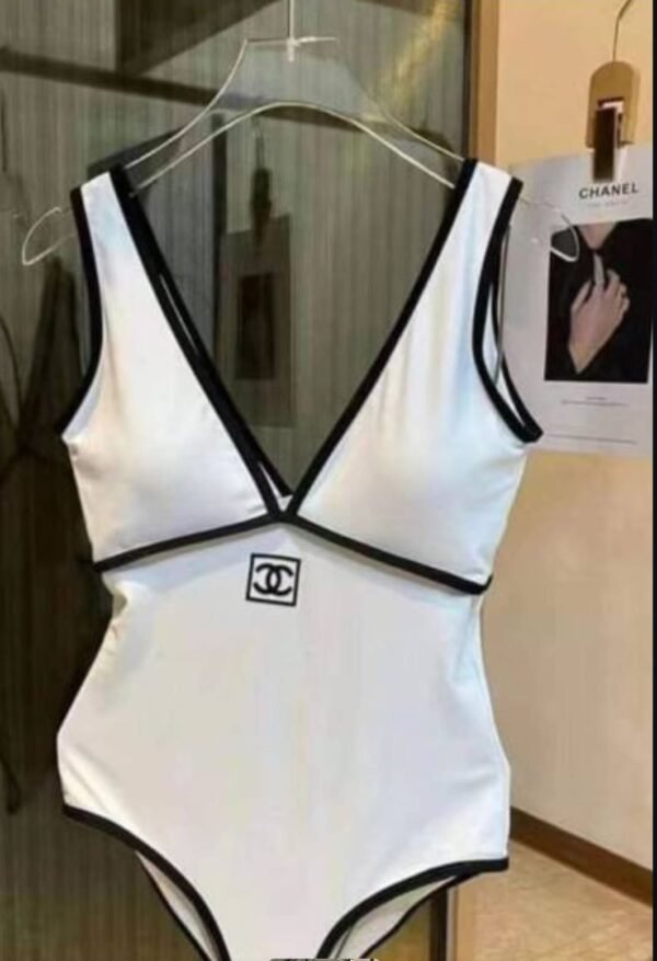 Chanel White One Piece Swimsuit