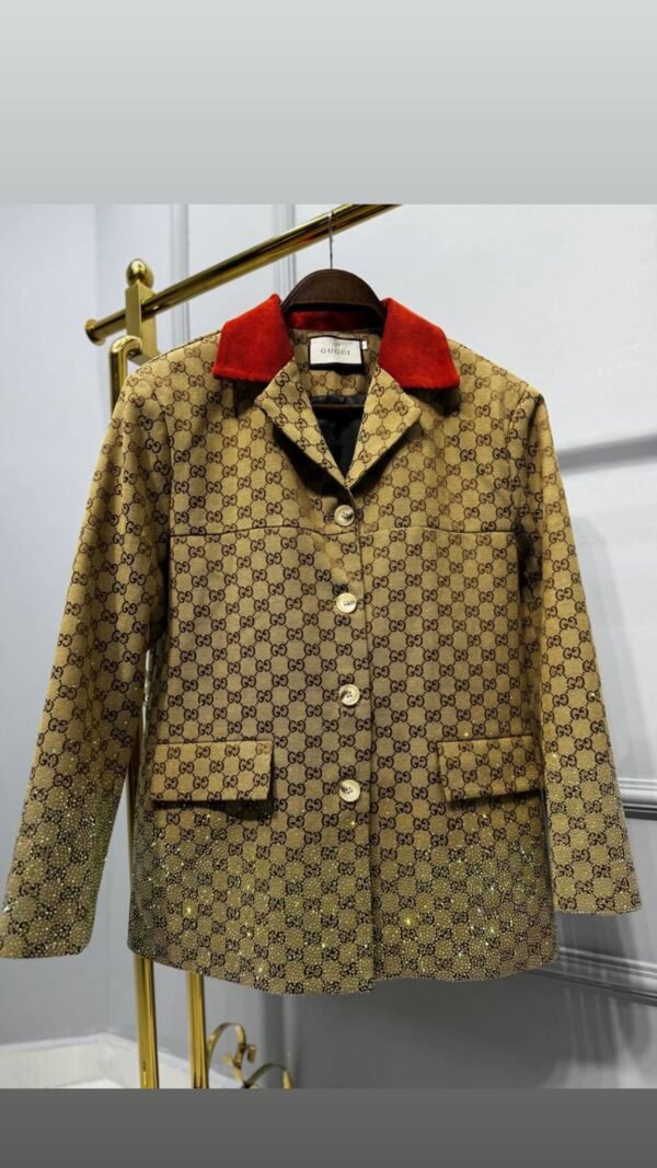Gucci Crystal Brown Jacket - Image 4