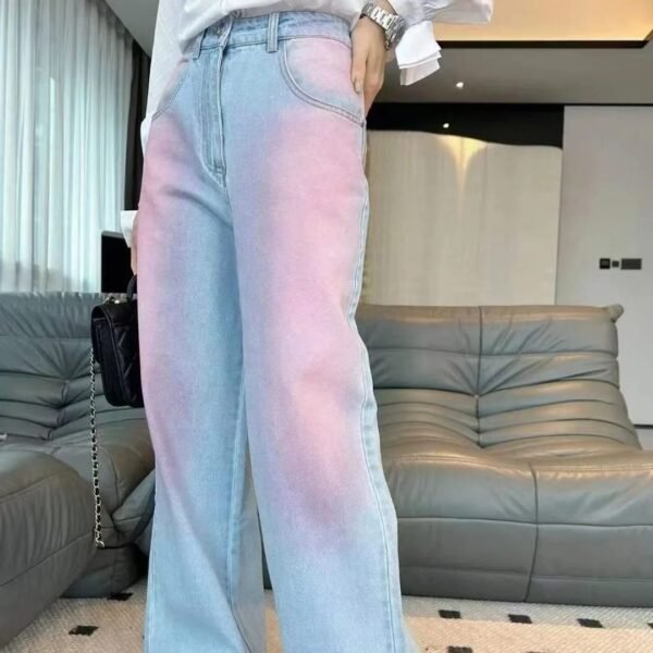 Chanel Wide Leg Gradient Jeans - Image 2