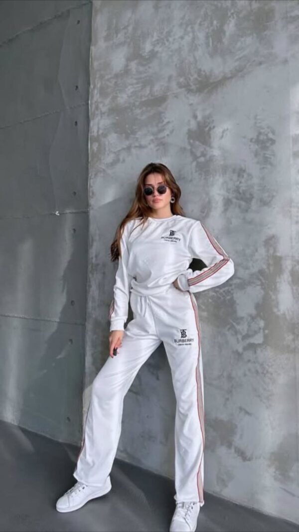 Burberry White Sports Suit