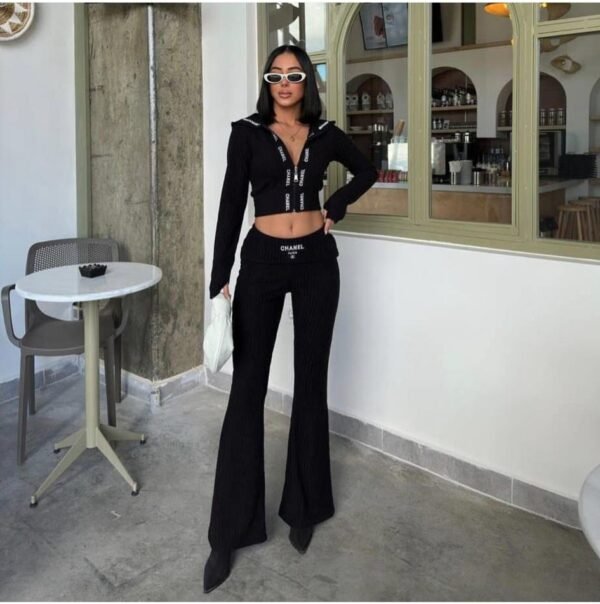 Chanel Knitted Zipper Suit - Image 2