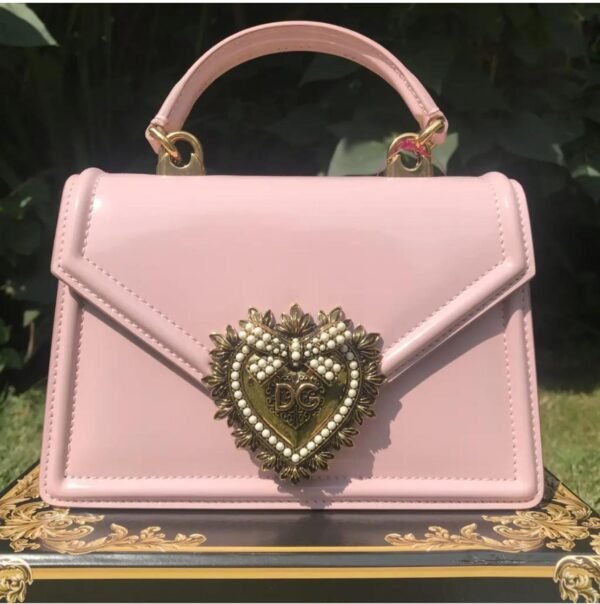 Dolce Gabbana Smooth Devotion Bag In Pale Pink - Image 2