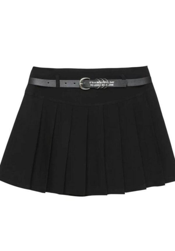 Black Pleated Tennis Skirt