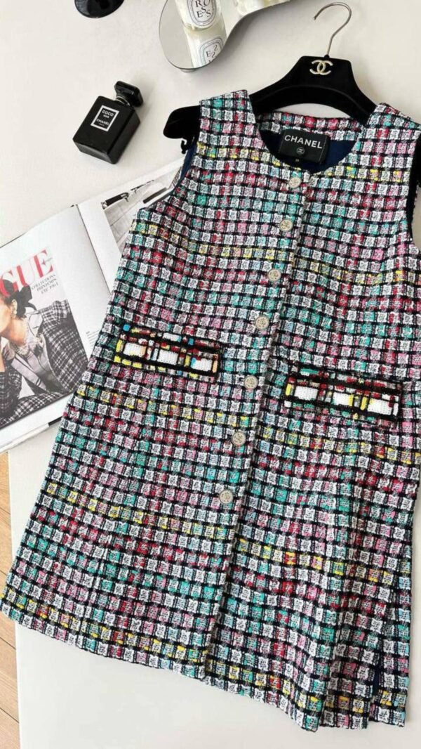 Chanel Shiny Cotton Tweed Dress - Image 4