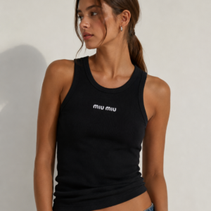 Miu Miu Ribbed Cotton Tank top